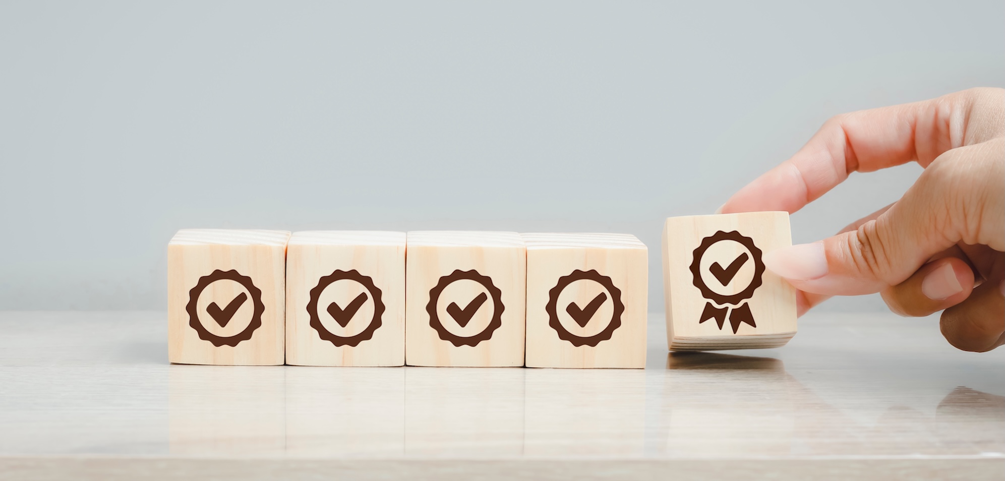 5 checklist blocks being turned over